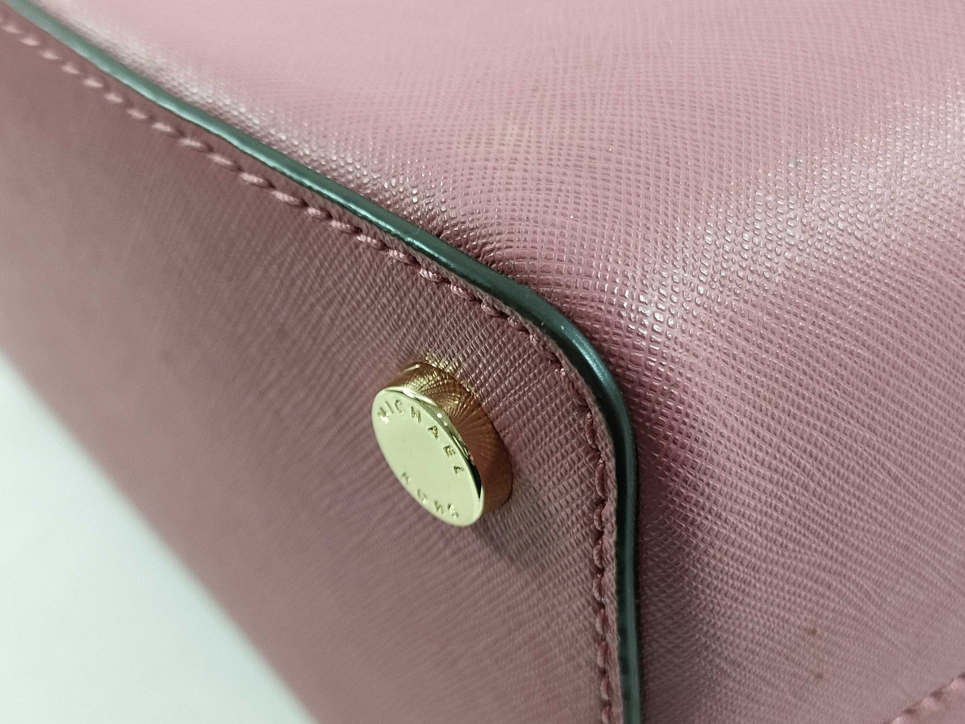 Michael Kors 2-Way Two-Tone Leather Shoulder Bag