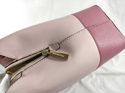 Michael Kors 2-Way Two-Tone Leather Shoulder Bag