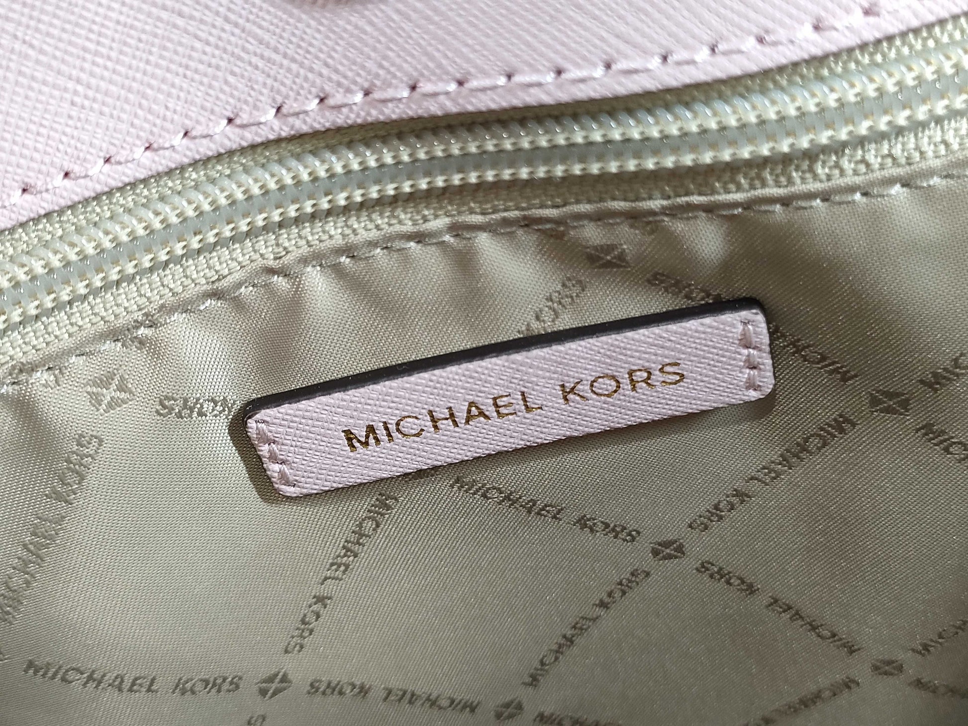 Michael Kors 2-Way Two-Tone Leather Shoulder Bag
