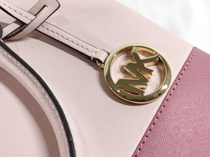 Michael Kors 2-Way Two-Tone Leather Shoulder Bag