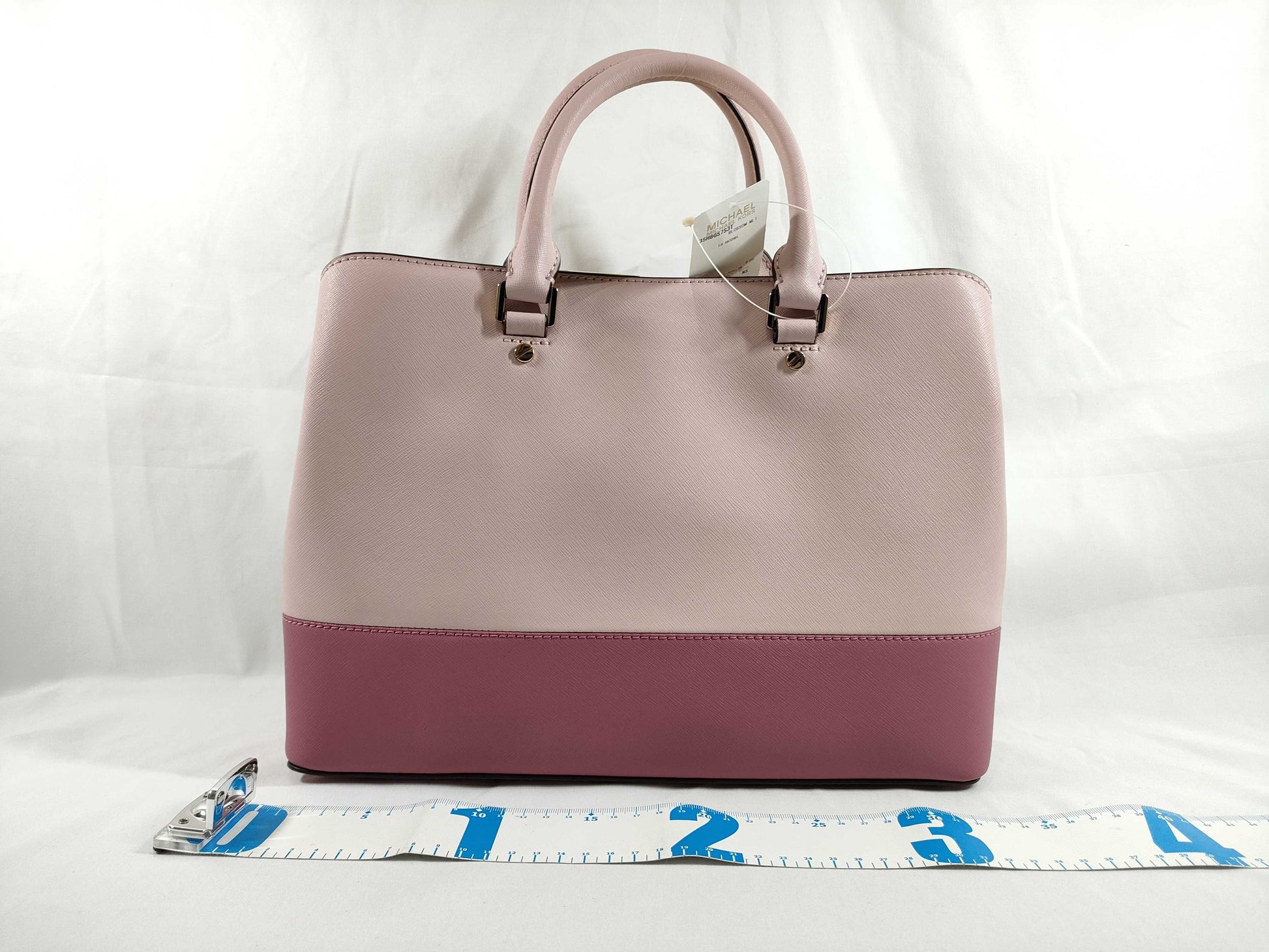 Michael Kors 2-Way Two-Tone Leather Shoulder Bag