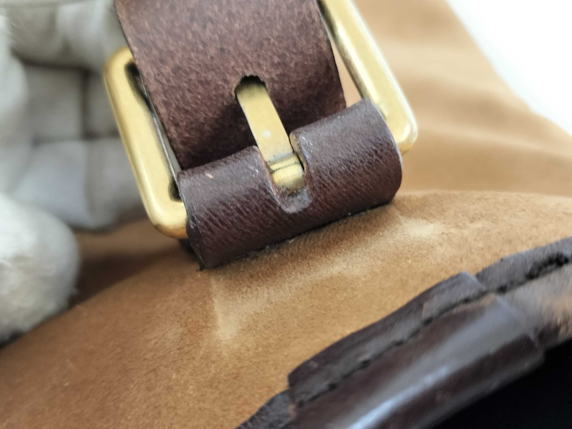 Yves Saint Laurent Suede Logo Tote Bag