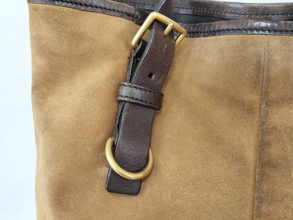 Yves Saint Laurent Suede Logo Tote Bag