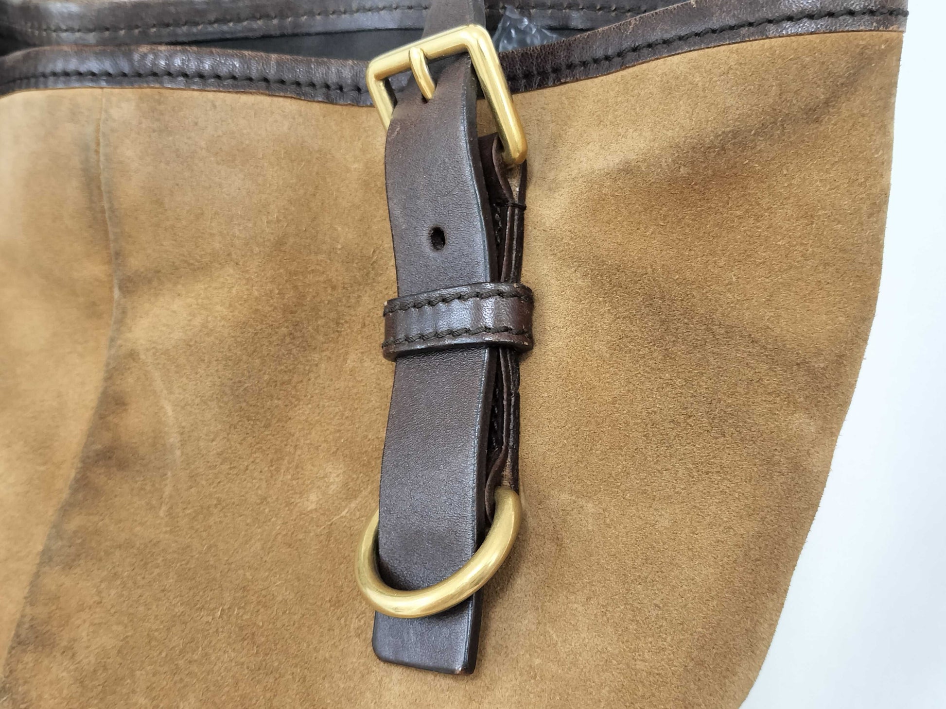 Yves Saint Laurent Suede Logo Tote Bag