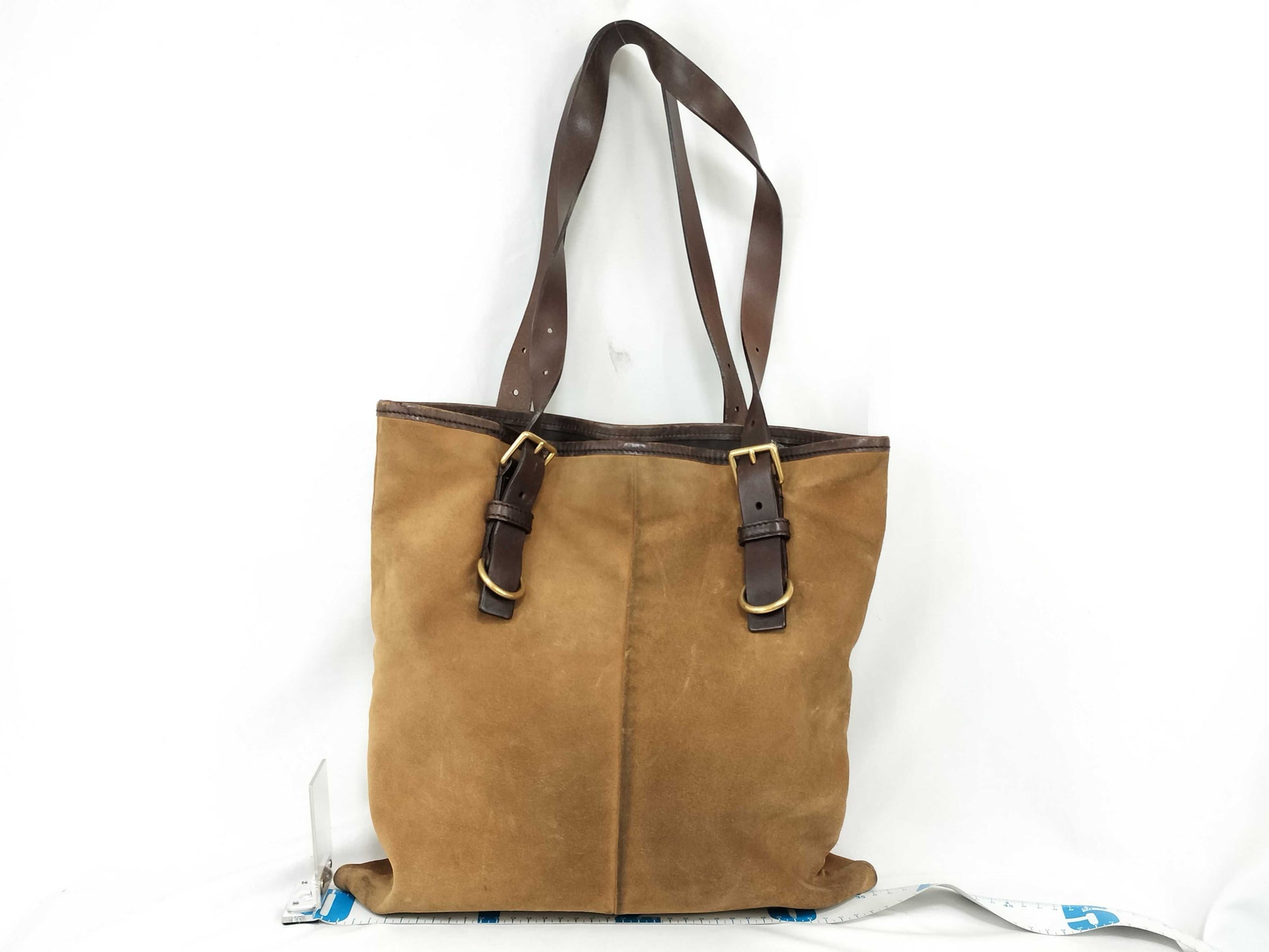 Yves Saint Laurent Suede Logo Tote Bag