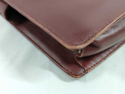 Cartier Must Must Line Leather Clutch Bag Bordeaux Second Bag