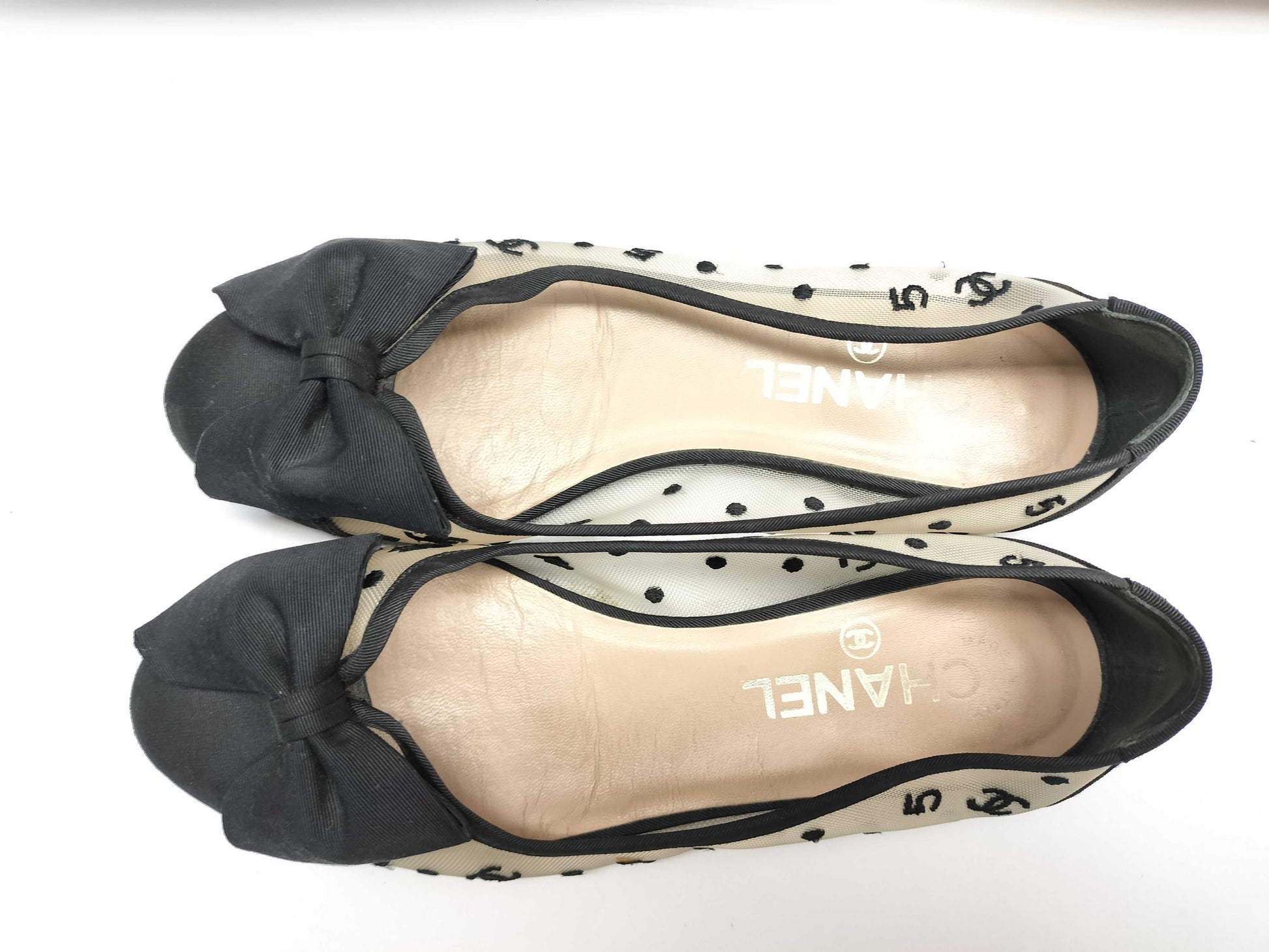 CHANEL Ballet Flats Coco Mark Pumps