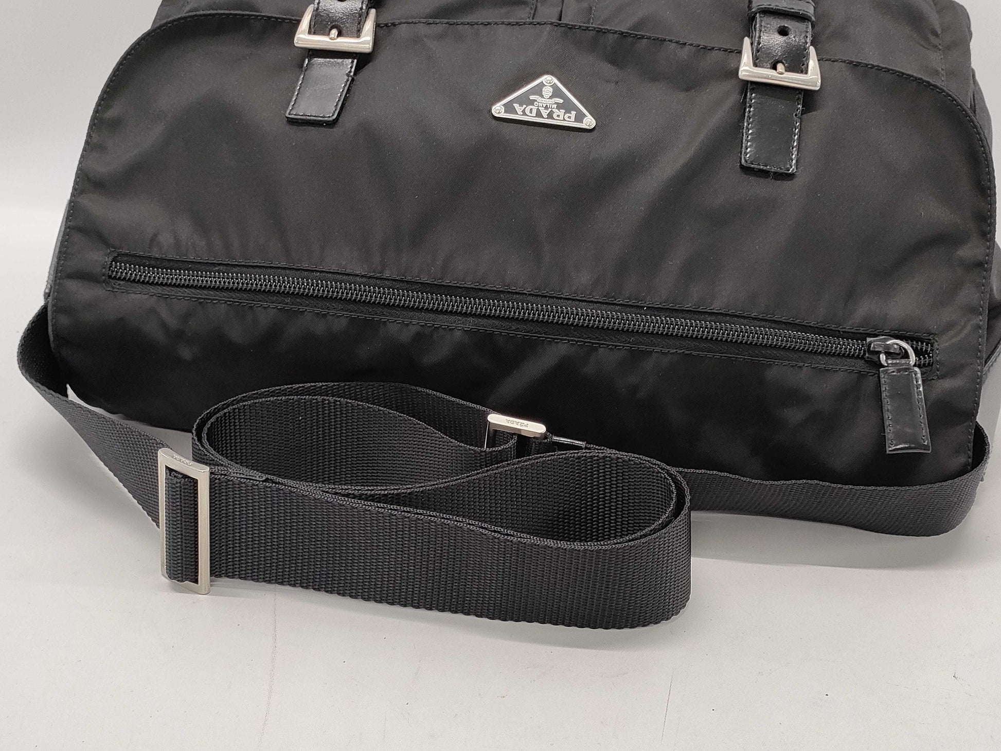 PRADA nylon messenger shoulder bag