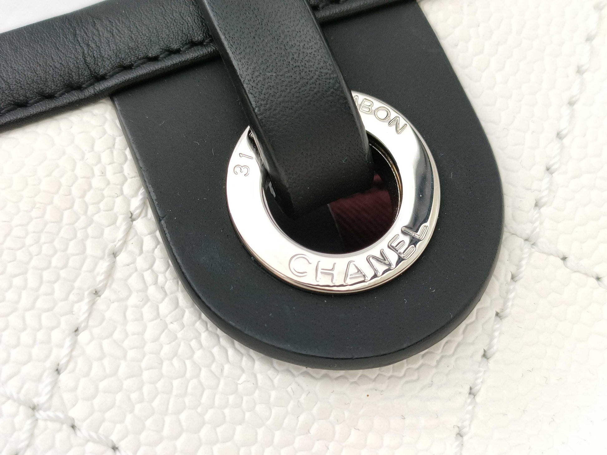 CHANEL [Card Available] No. 19 Wild Stitch On the Road Caviar Skin Shoulder Bag No. 19