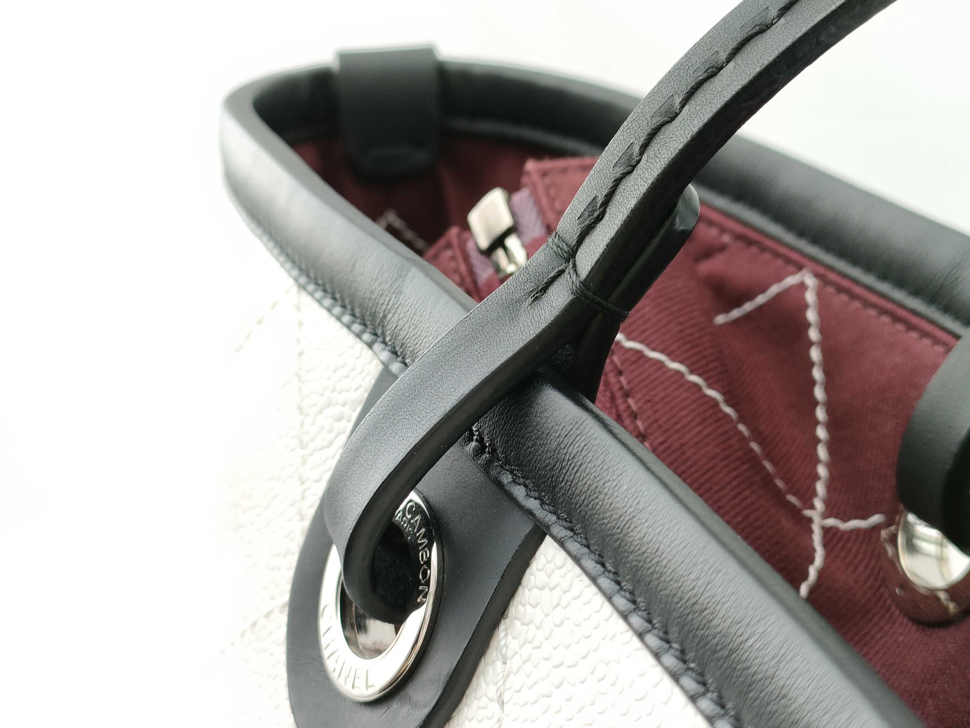 CHANEL [Card Available] No. 19 Wild Stitch On the Road Caviar Skin Shoulder Bag No. 19