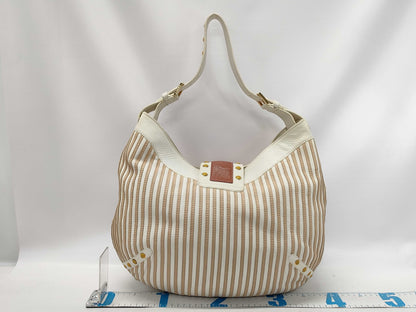 LOEWE Leather One-Shoulder Striped Shoulder Bag