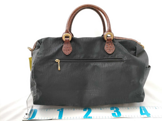 BALENCIAGA Nylon x Leather 2-Way Boston Bag