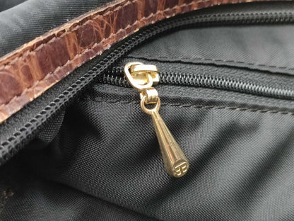 BALENCIAGA Nylon x Leather 2-Way Boston Bag