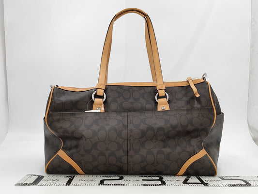 COACH Signature F77320 Boston 2-Way Boston Bag