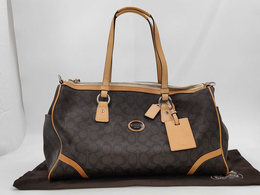 COACH Signature F77320 Boston 2-Way Boston Bag