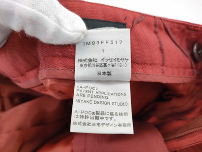 ISSEY MIYAKE Women's Bottoms Red Pants