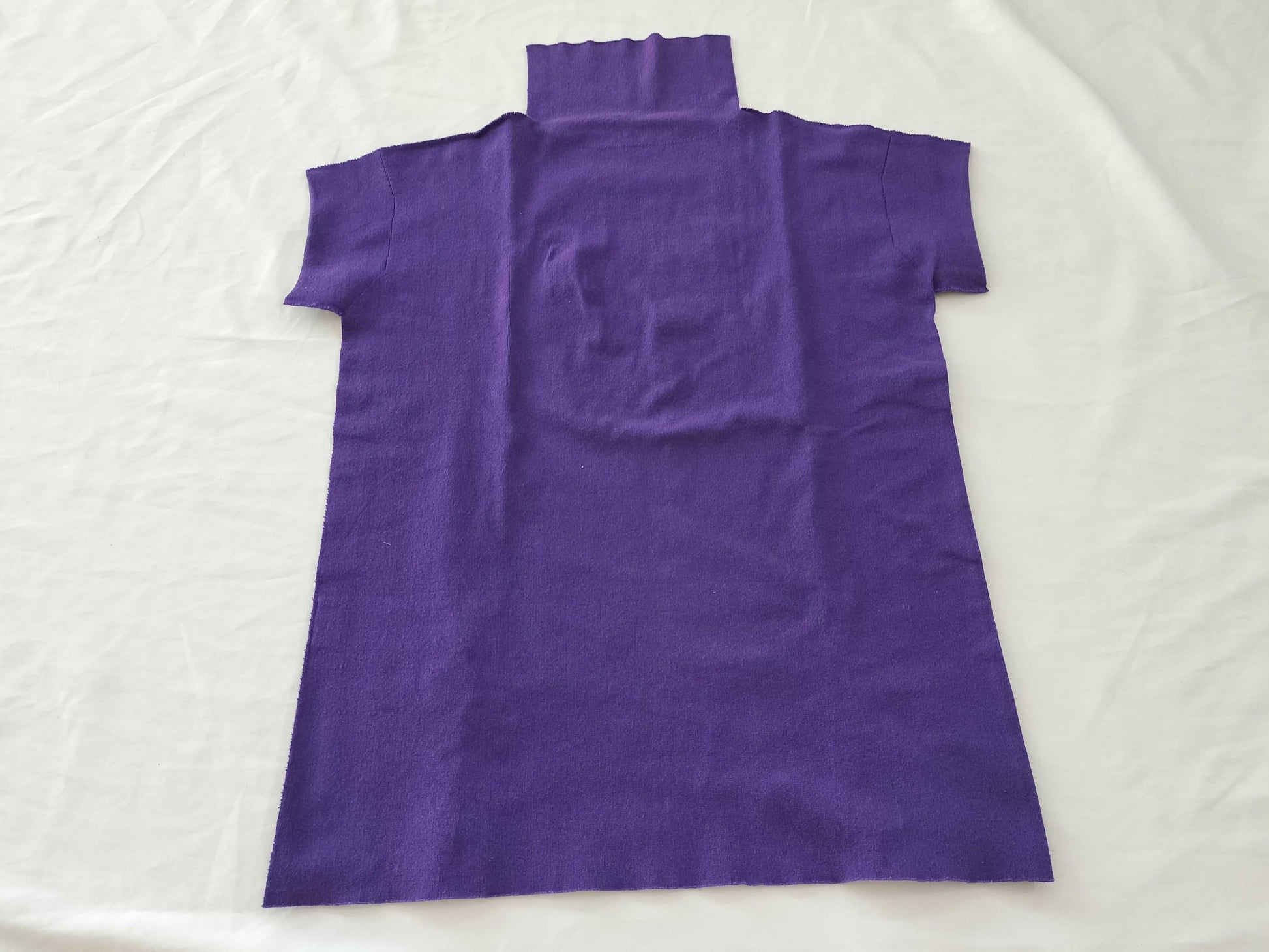 ISSEY MIYAKE Women's Tops Purple Turtleneck T-Shirt