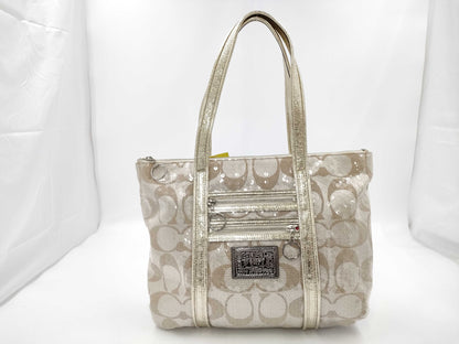 COACH Signature 14536 Sequin Tote Bag