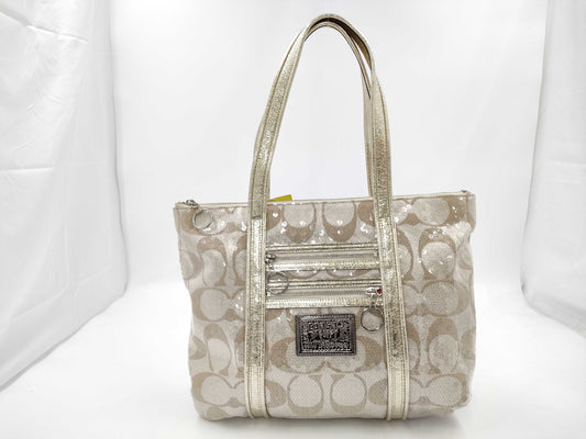 COACH Signature 14536 Sequin Tote Bag