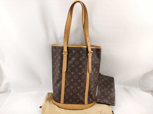 LOUIS VUITTON M42236 Monogram Bucket GM Tote Bag with Pouch