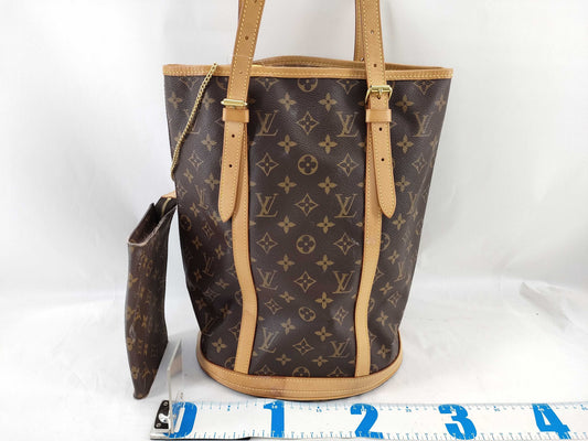 LOUIS VUITTON M42236 Monogram Bucket GM Tote Bag with Pouch