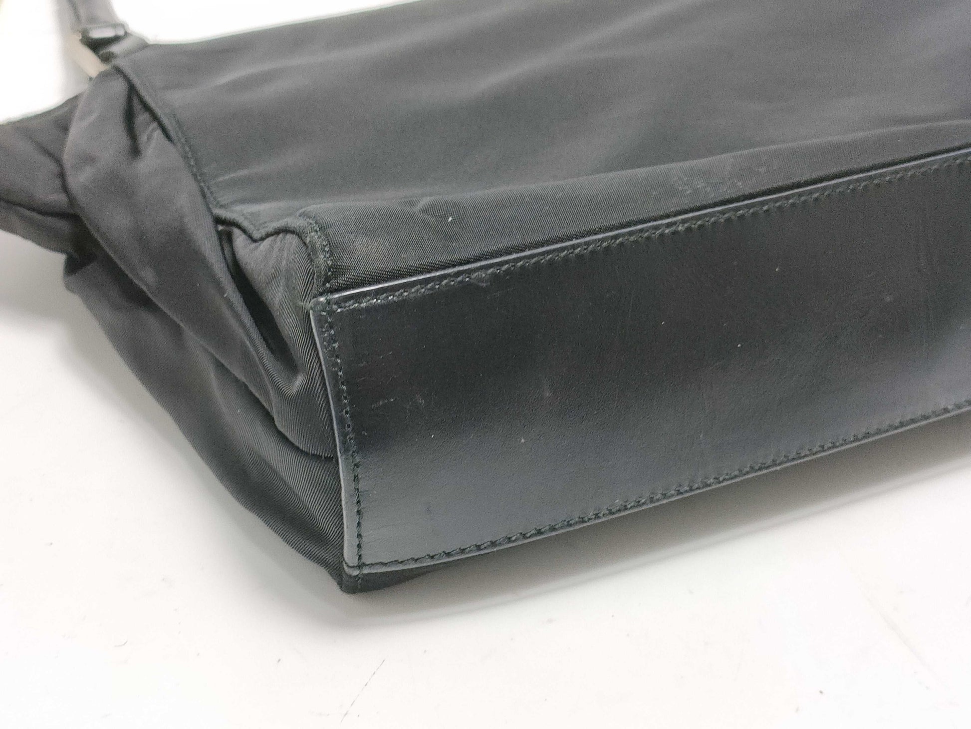 PRADA Nylon Hand Double Zipper Handbag