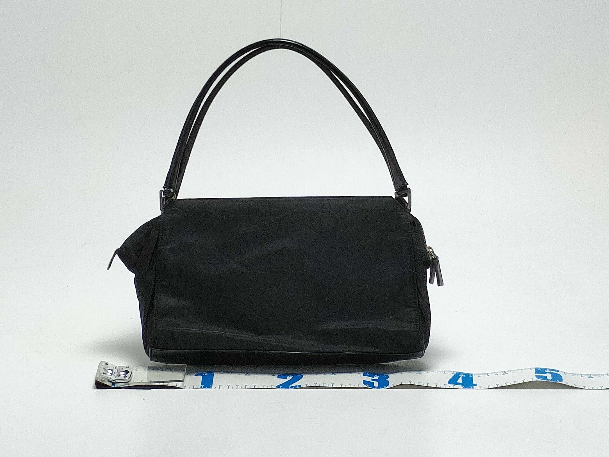 PRADA Nylon Hand Double Zipper Handbag