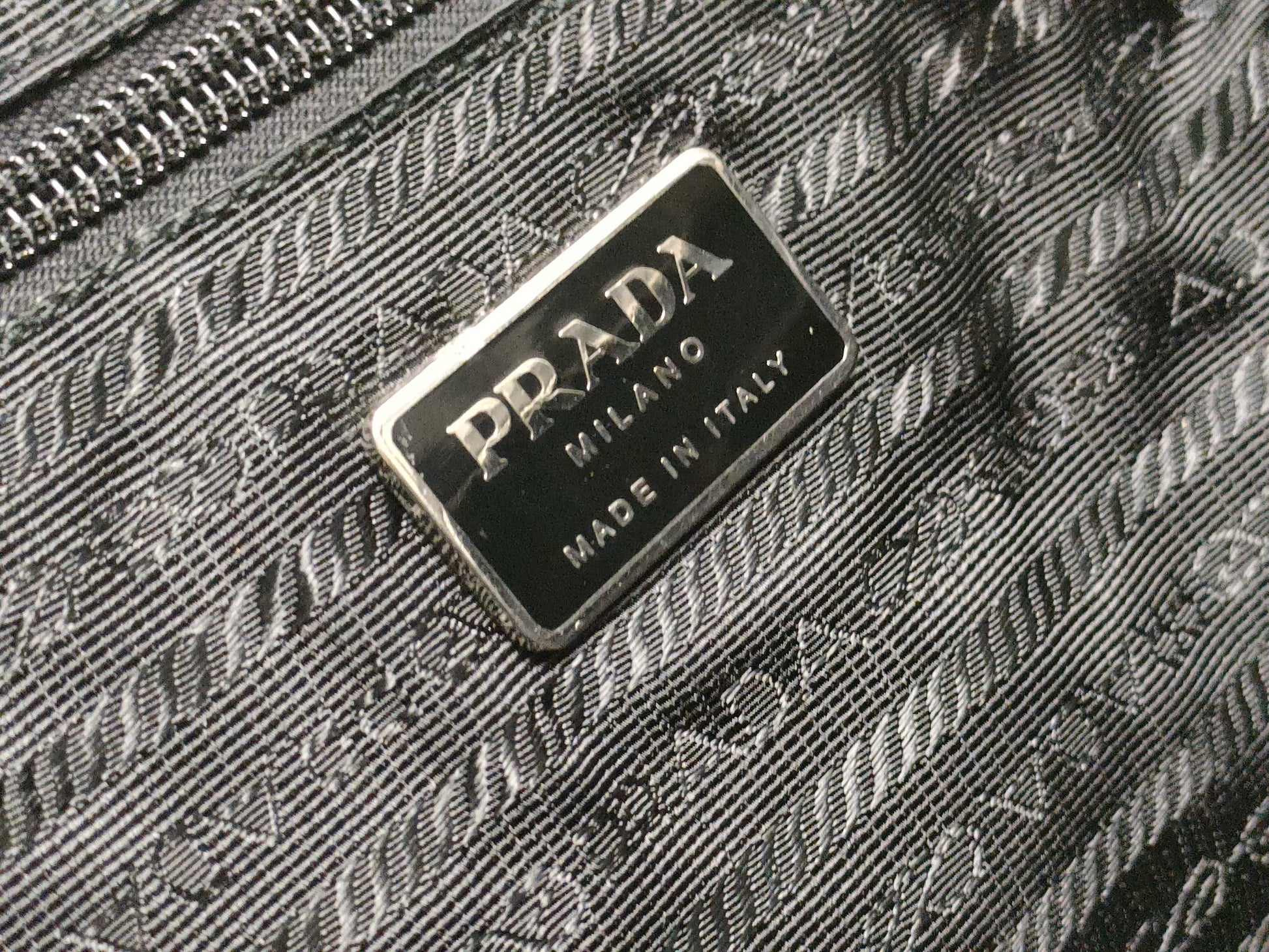PRADA Nylon Hand Double Zipper Handbag