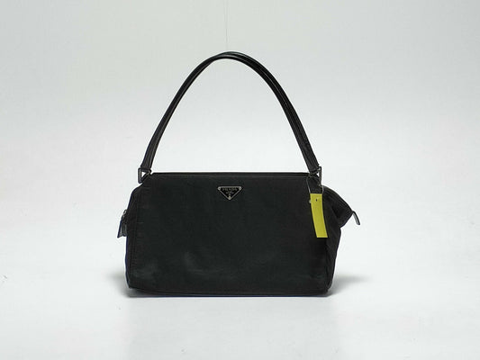 PRADA Nylon Hand Double Zipper Handbag