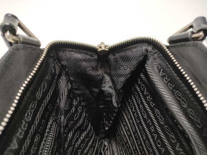 PRADA Nylon Hand Double Zipper Handbag