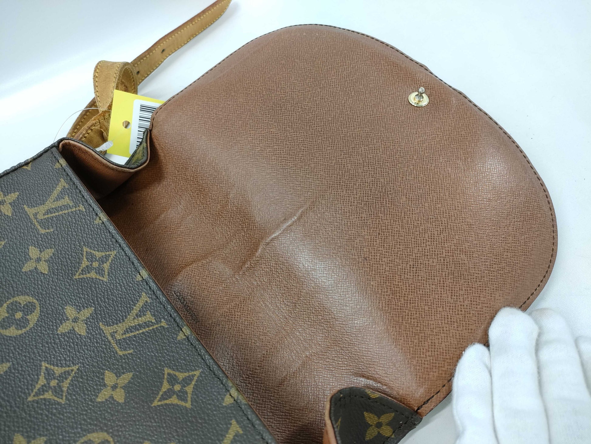 LOUIS VUITTON Monogram Saint-Cloud Shoulder Bag with Excessive Pocket Deterioration