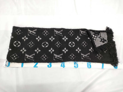LOUIS VUITTON M75833 Echarpe Logomania Shine Scarf Noir
