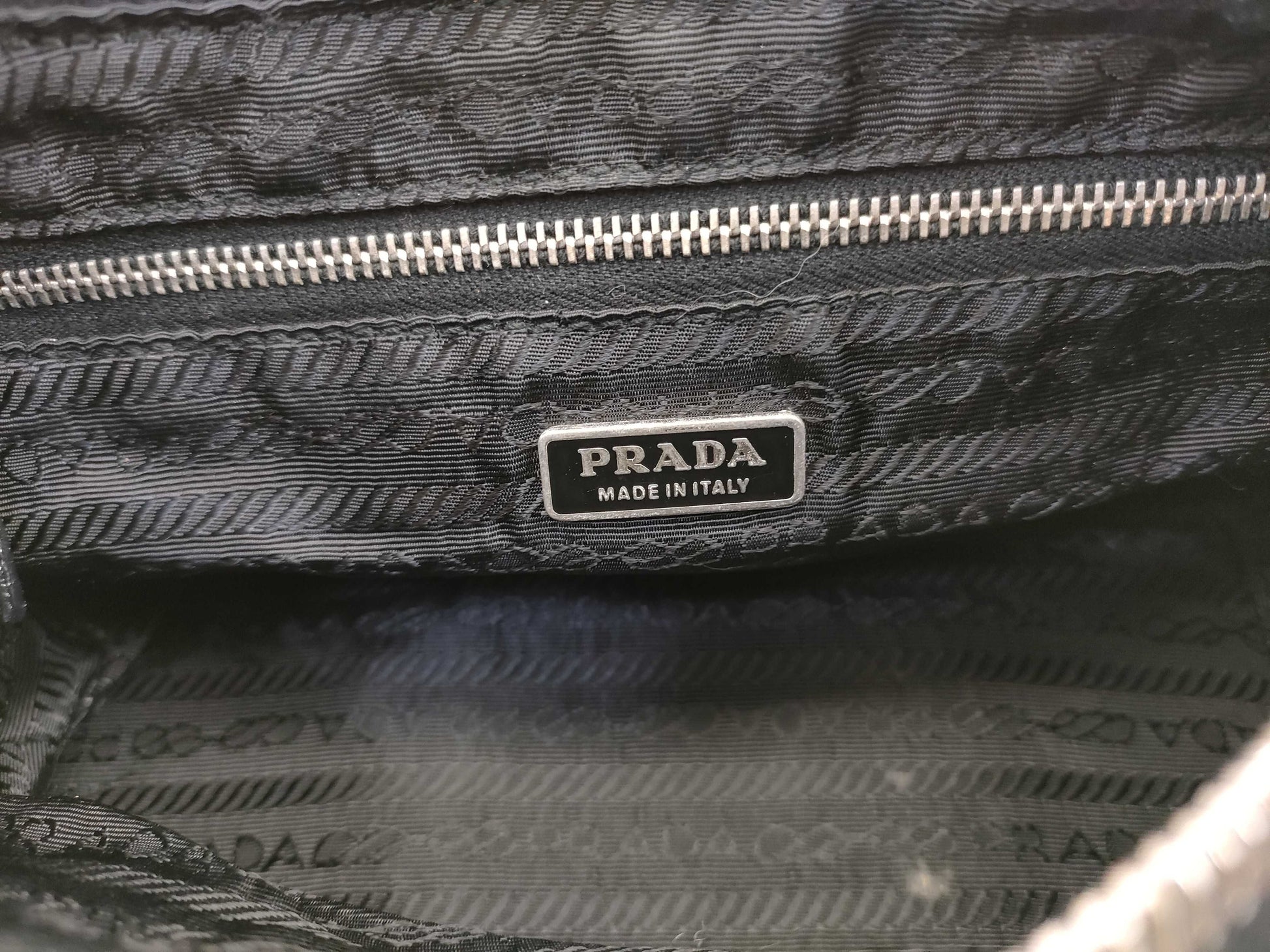 PRADA Nylon Mini Handbag with Triangle Plate