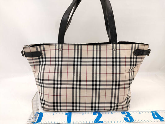BURBERRY Blue Label Nova Check Tote Bag in Beige