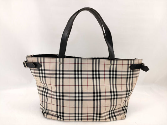 BURBERRY Blue Label Nova Check Tote Bag in Beige