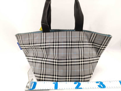 BURBERRY Blue Label Nova Check Zippered Gray Handbag