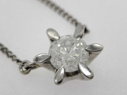 D0.392ct Pt850 2.5g Necklace 