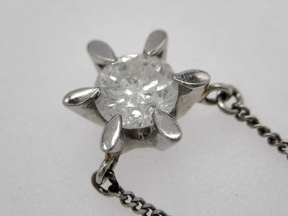 D0.392ct Pt850 2.5g Necklace 