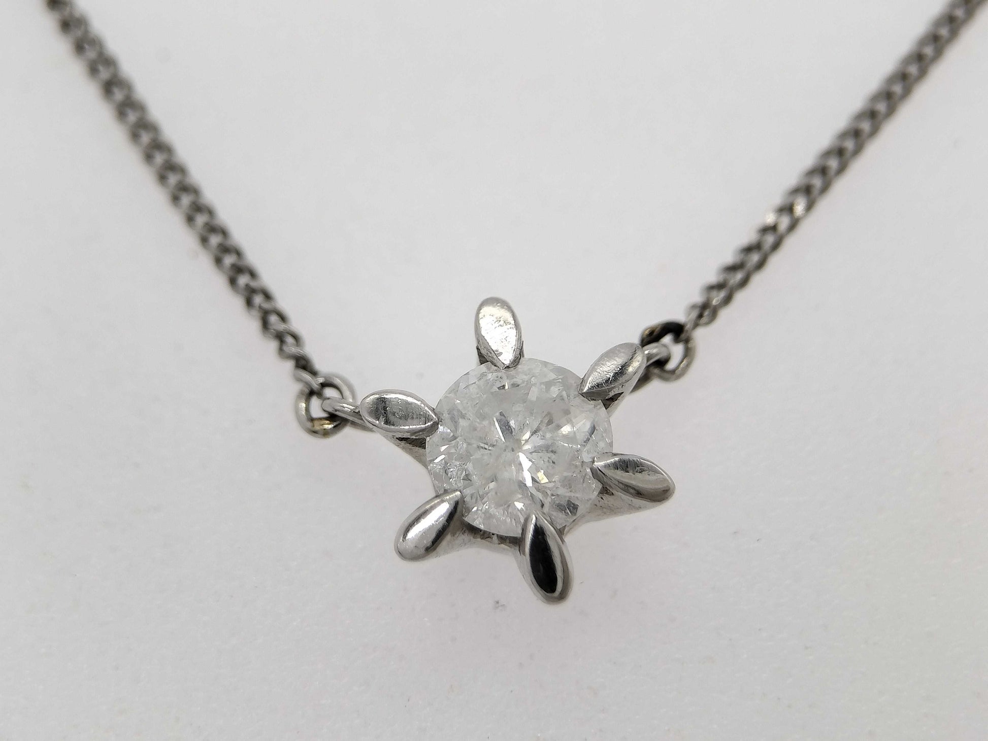 D0.392ct Pt850 2.5g Necklace 