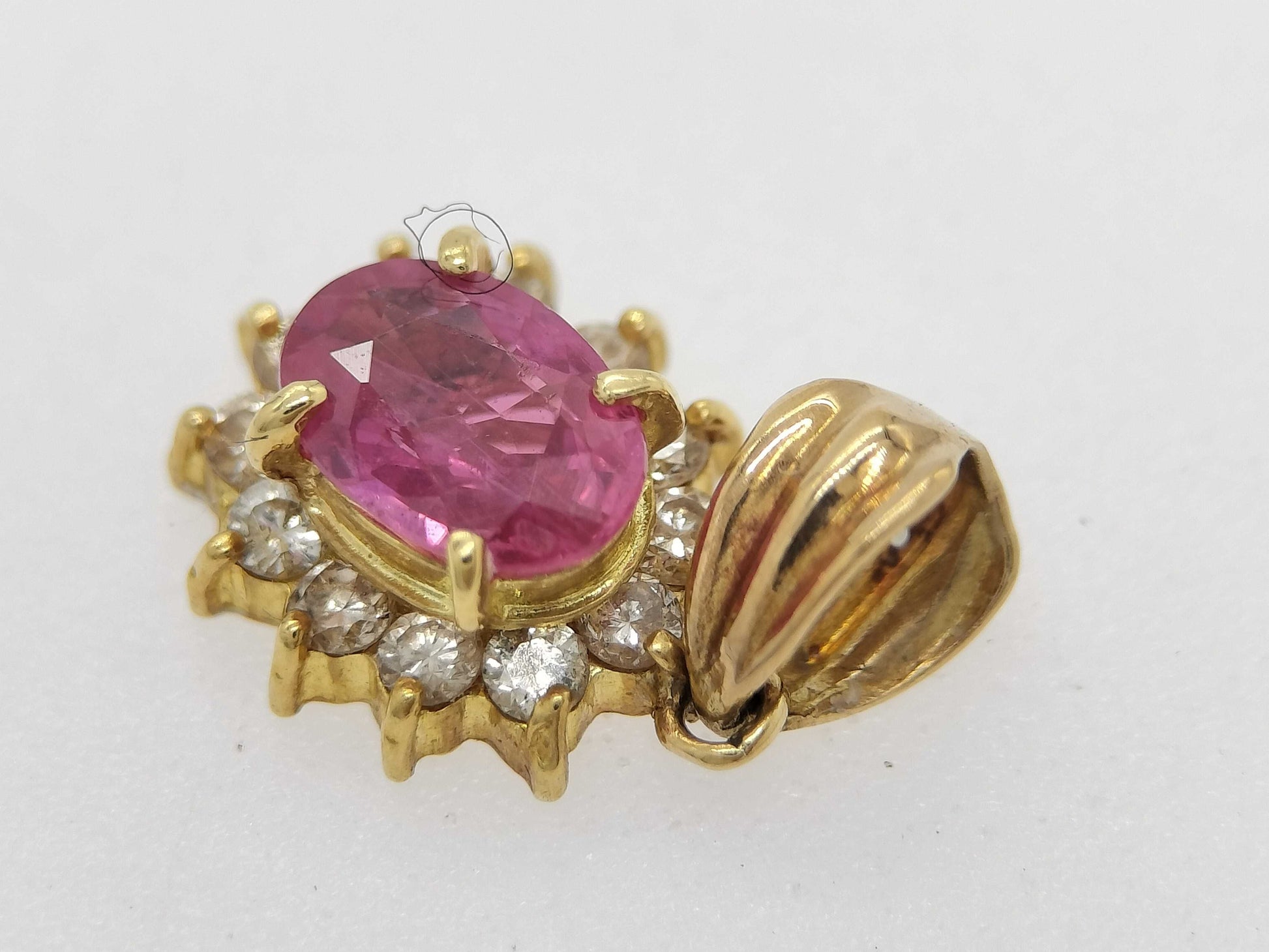 S 0.54ct D 0.19ct K18 1.1g Pendant top 