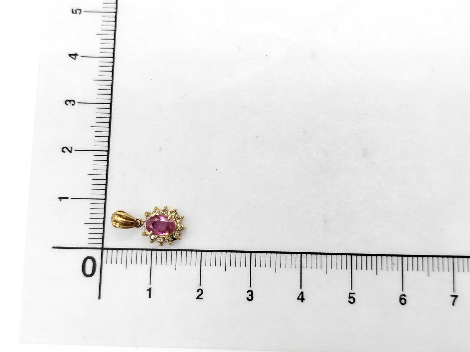 S 0.54ct D 0.19ct K18 1.1g Pendant top 