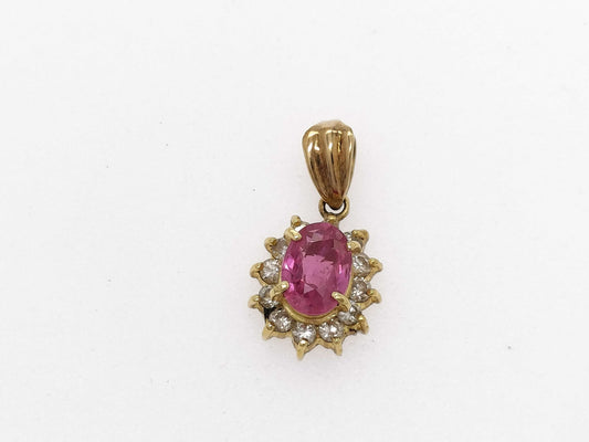 S 0.54ct D 0.19ct K18 1.1g Pendant top 