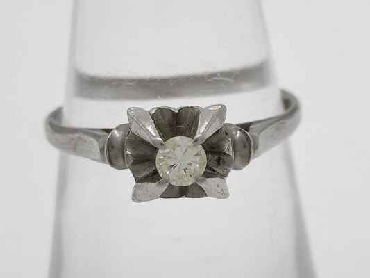 D0.12ct Pt850 2.5g Ring 