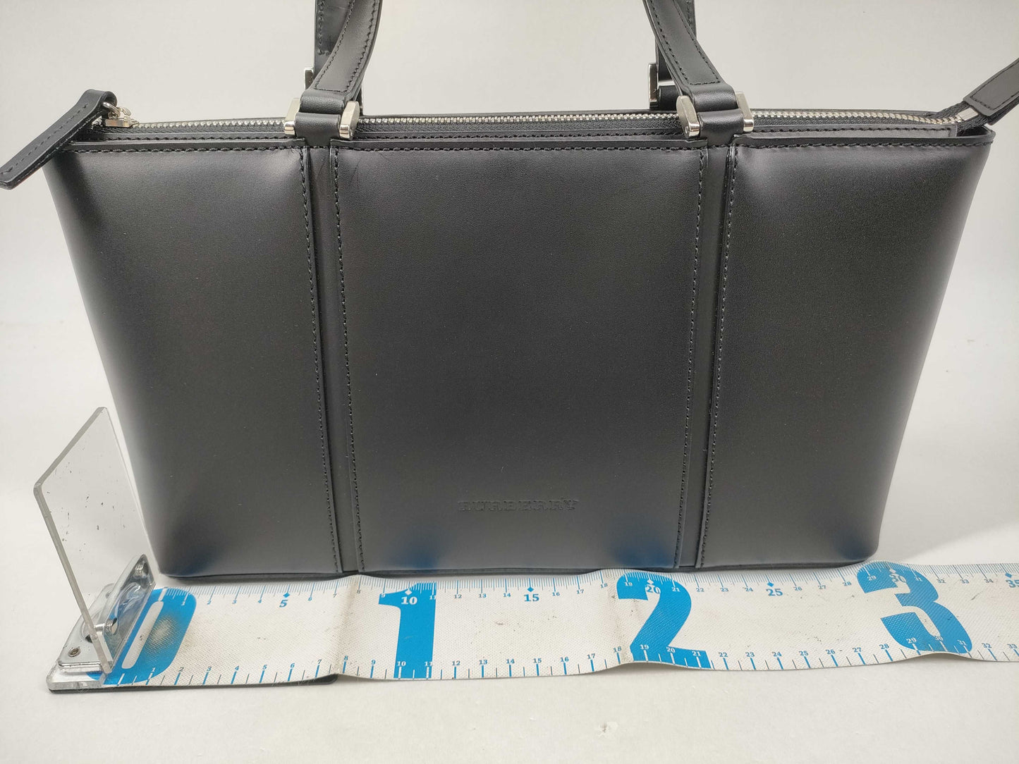 BURBERRY Leather Handbag with Nova Check Interior