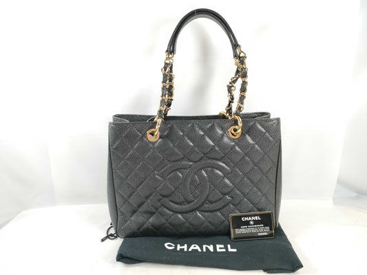 CHANEL Caviar Skin GST Chain Tote Bag
