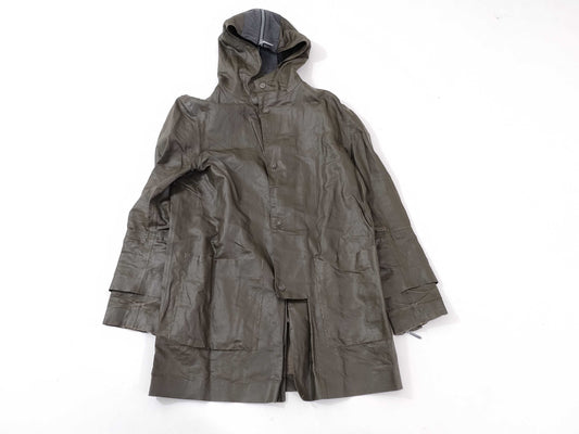 BALENCIAGA Nylon x Leather Mountain Jacket Coat
