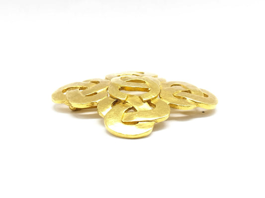 CHANEL 95P Coco Mark Brooch Gold Brooch