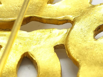 CHANEL 95P Coco Mark Brooch Gold Brooch