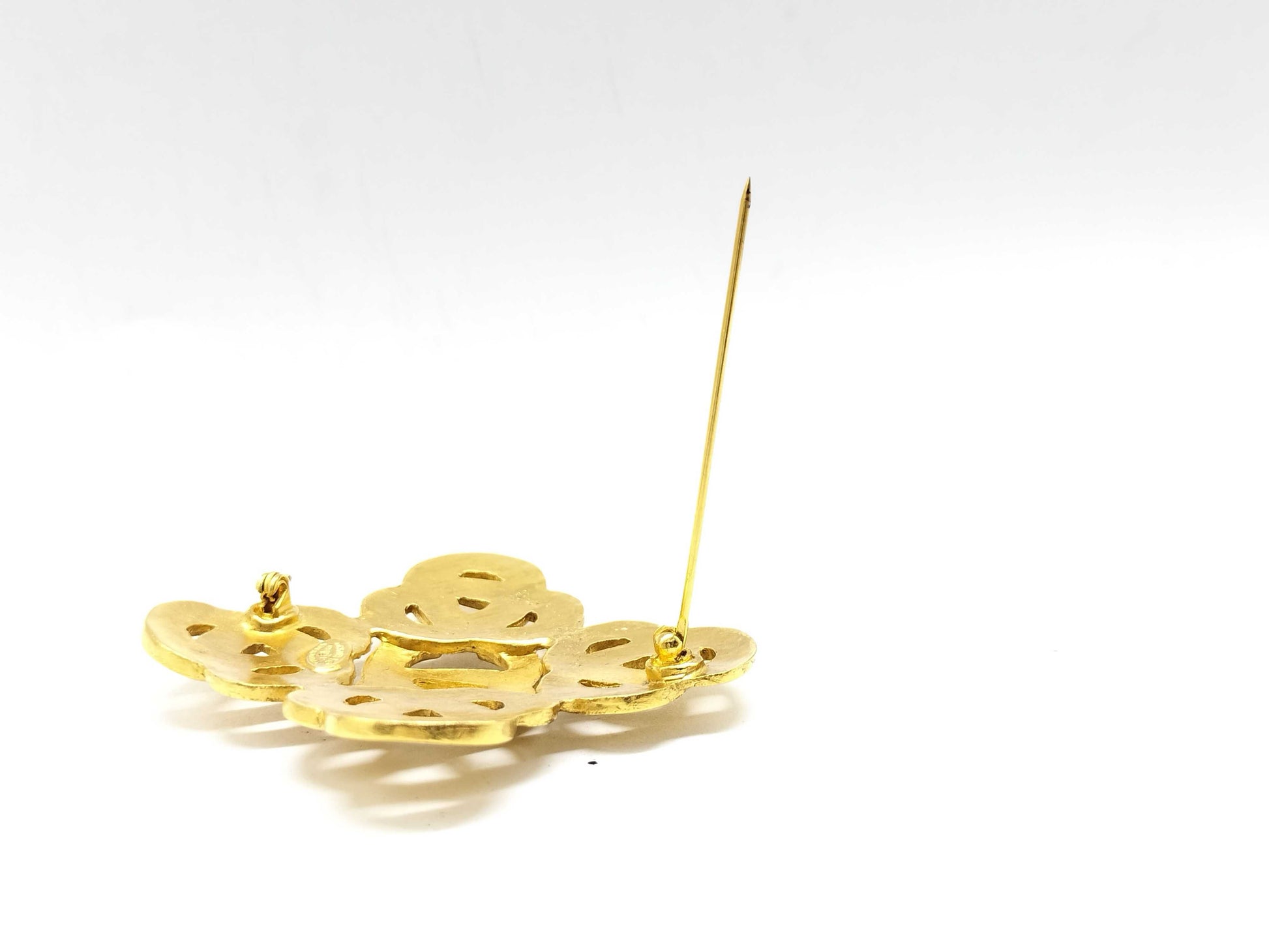 CHANEL 95P Coco Mark Brooch Gold Brooch