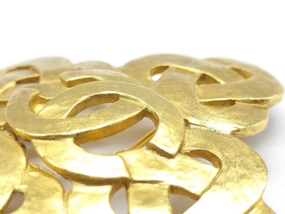 CHANEL 95P Coco Mark Brooch Gold Brooch
